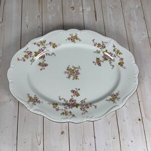 Johann Haviland Michele 12"‎ Oval Serving Platter Bavaria Floral Gold
